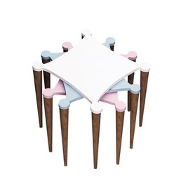 Hanah Home Juego de Mesas Nido Tremo de 3 Piezas
